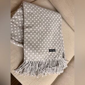 Roca Home grey Polka Dot Throw Blanket with Fringe